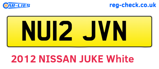 NU12JVN are the vehicle registration plates.