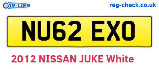 NU62EXO are the vehicle registration plates.