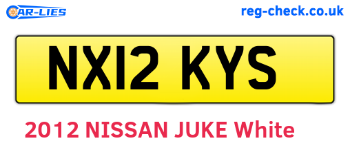 NX12KYS are the vehicle registration plates.