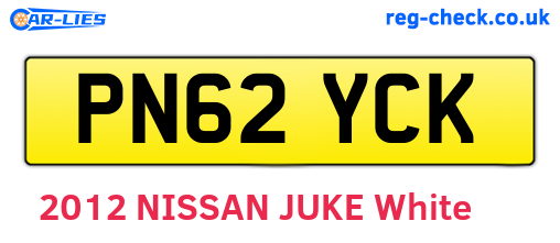 PN62YCK are the vehicle registration plates.