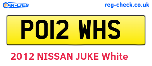 PO12WHS are the vehicle registration plates.