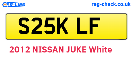 S25KLF are the vehicle registration plates.