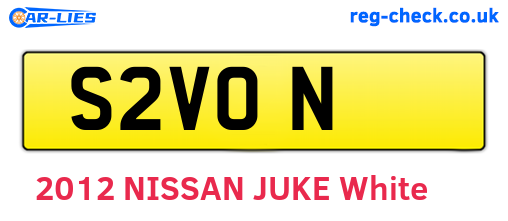 S2VON are the vehicle registration plates.