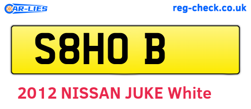 S8HOB are the vehicle registration plates.