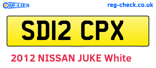 SD12CPX are the vehicle registration plates.