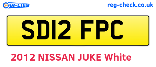 SD12FPC are the vehicle registration plates.
