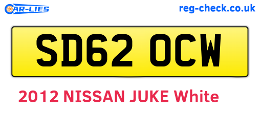 SD62OCW are the vehicle registration plates.