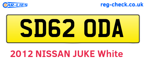 SD62ODA are the vehicle registration plates.