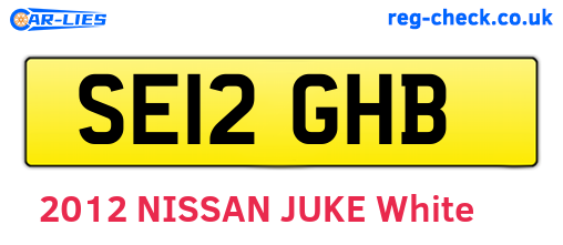 SE12GHB are the vehicle registration plates.