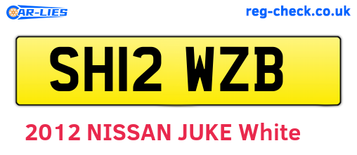 SH12WZB are the vehicle registration plates.