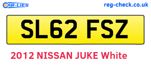 SL62FSZ are the vehicle registration plates.