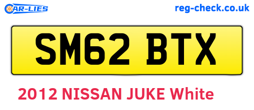 SM62BTX are the vehicle registration plates.