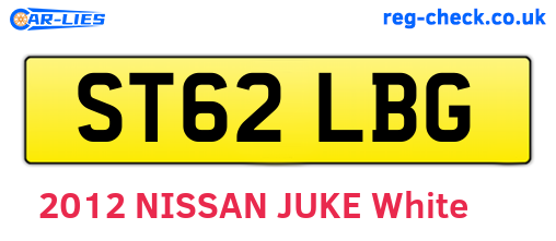 ST62LBG are the vehicle registration plates.