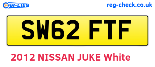 SW62FTF are the vehicle registration plates.