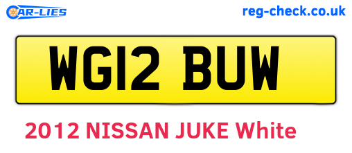 WG12BUW are the vehicle registration plates.