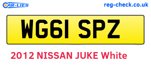 WG61SPZ are the vehicle registration plates.