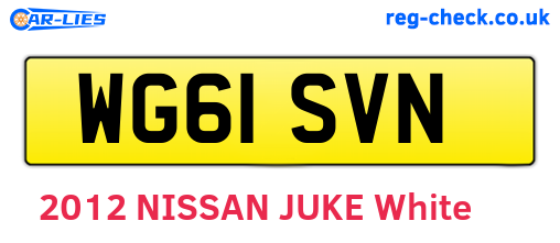 WG61SVN are the vehicle registration plates.