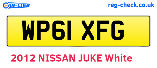 WP61XFG are the vehicle registration plates.