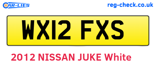 WX12FXS are the vehicle registration plates.