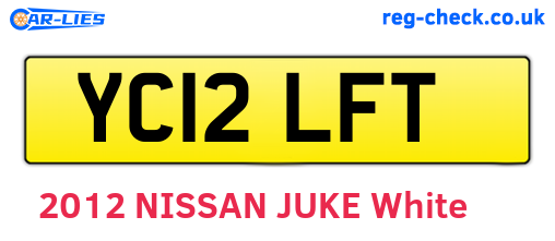 YC12LFT are the vehicle registration plates.
