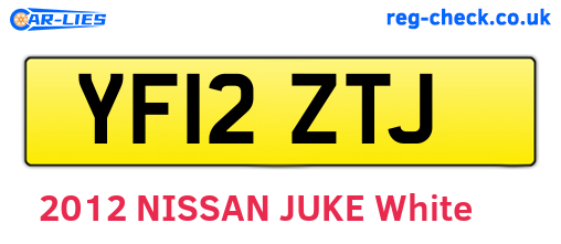 YF12ZTJ are the vehicle registration plates.