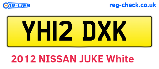 YH12DXK are the vehicle registration plates.
