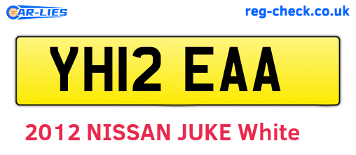 YH12EAA are the vehicle registration plates.