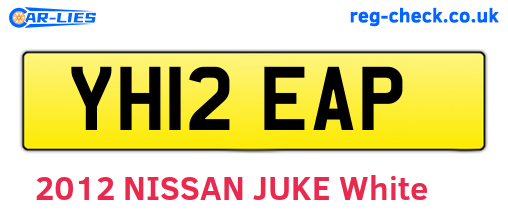 YH12EAP are the vehicle registration plates.