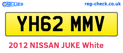 YH62MMV are the vehicle registration plates.
