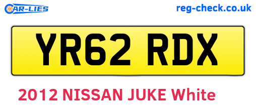 YR62RDX are the vehicle registration plates.