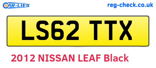 LS62TTX are the vehicle registration plates.