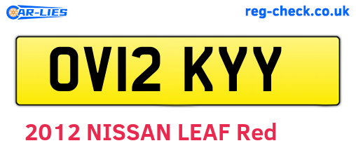 OV12KYY are the vehicle registration plates.