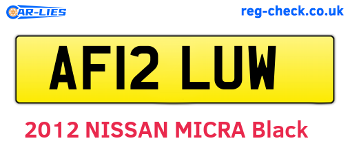 AF12LUW are the vehicle registration plates.