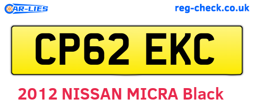 CP62EKC are the vehicle registration plates.