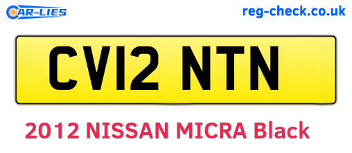 CV12NTN are the vehicle registration plates.