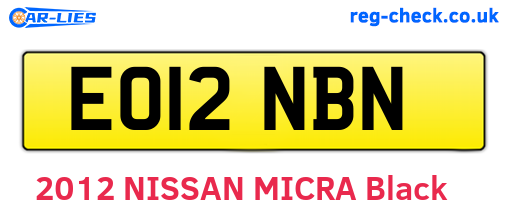 EO12NBN are the vehicle registration plates.