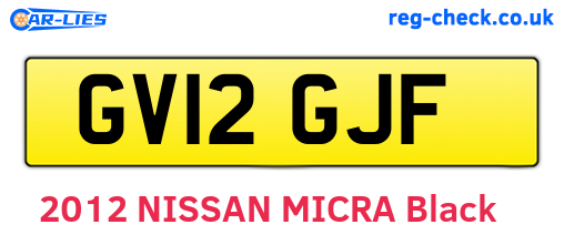 GV12GJF are the vehicle registration plates.