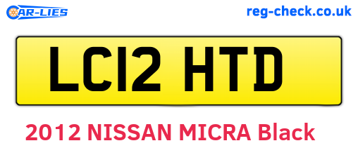 LC12HTD are the vehicle registration plates.