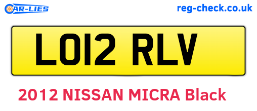 LO12RLV are the vehicle registration plates.
