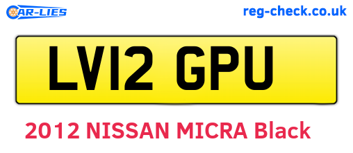 LV12GPU are the vehicle registration plates.