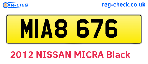 MIA8676 are the vehicle registration plates.