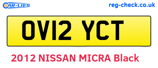 OV12YCT are the vehicle registration plates.
