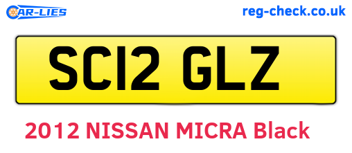 SC12GLZ are the vehicle registration plates.