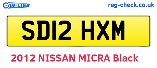 SD12HXM are the vehicle registration plates.