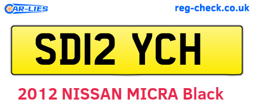 SD12YCH are the vehicle registration plates.