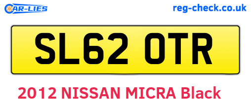 SL62OTR are the vehicle registration plates.