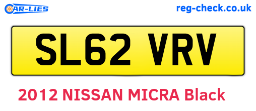 SL62VRV are the vehicle registration plates.