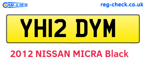 YH12DYM are the vehicle registration plates.