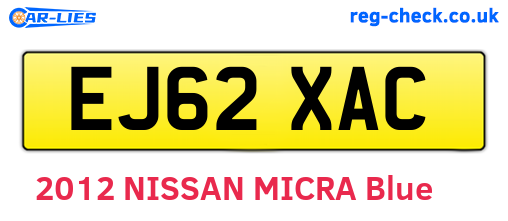 EJ62XAC are the vehicle registration plates.