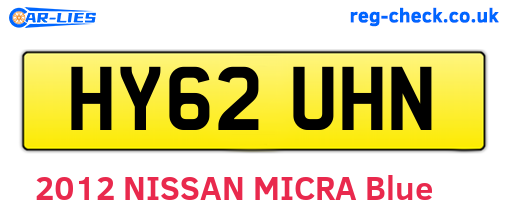 HY62UHN are the vehicle registration plates.